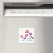 Aimant Jardin des fleurs Pawprint (In Situ (Lave-vaisselle))