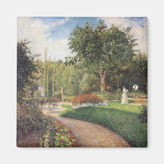 Aimant Jardin des Mathurins à Pontoise de Pissarro (Devant)