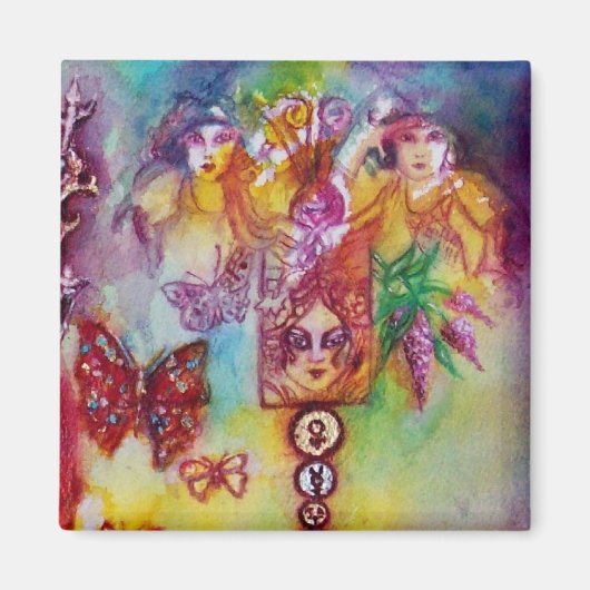 AIMANT JARDIN DES OMBRES PERDUES - FAERY ET BUTTERFLIES (Devant)