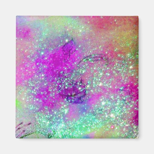 Aimant JARDIN DES OMBRES PERDUES -violet violet rose (Devant)