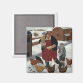 Aimant Jardin en hiver (Recto/Verso)