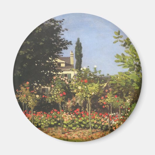 Aimant Jardin fleuri à Sainte Adresse par Claude Monet (Devant)