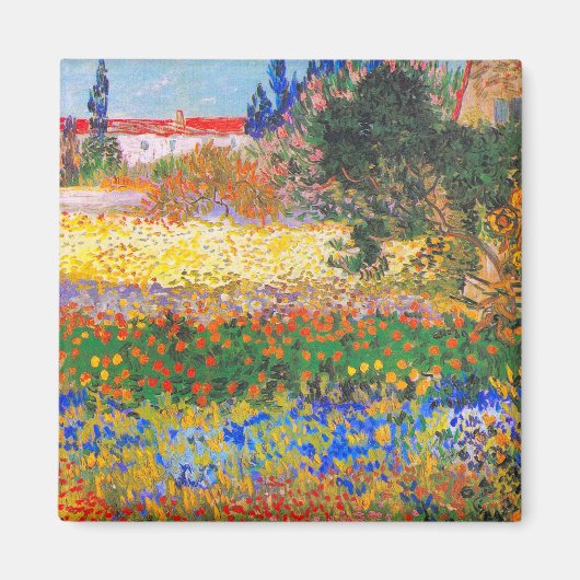 Aimant Jardin fleuri de Vincent Van Gogh (Devant)