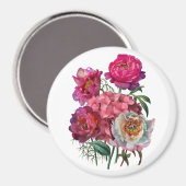 Aimant Jardin fleuri romantique (Recto/Verso)