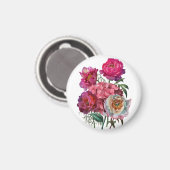 Aimant Jardin fleuri romantique (Recto/Verso)