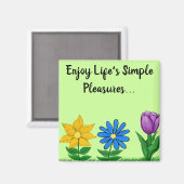 Aimant Jardin Floral de Simples Plaisirs (Recto/Verso)