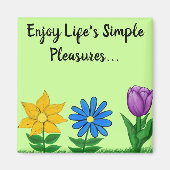 Aimant Jardin Floral de Simples Plaisirs (Devant)