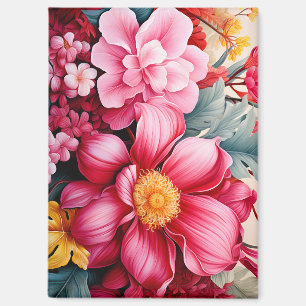 Aimant Jardin Floral Tropical Rose Exotique
