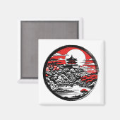 Aimant Jardin japonais (Recto/Verso)