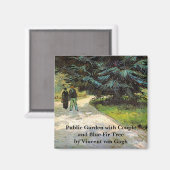 Aimant Jardin public avec couple par Vincent van Gogh (Recto/Verso)
