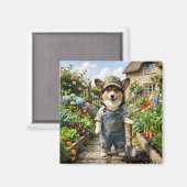 Aimant Jardinier Corgi (Recto/Verso)