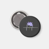 Aimant Jardinier de fleurs violettes (Recto/Verso)