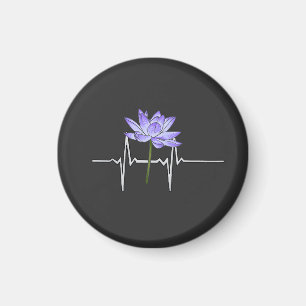 Aimant Jardinier de fleurs violettes
