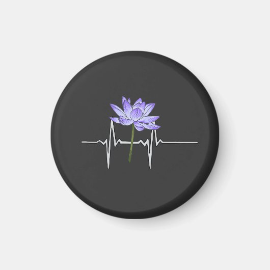 Aimant Jardinier de fleurs violettes (Devant)