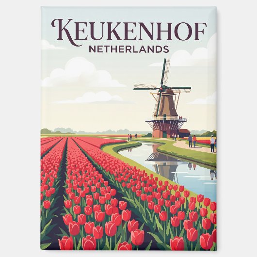 Aimant Jardins de Keukenhof Pays-Bas (Recto)