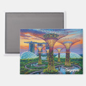 Aimant Jardins de la baie de Singapour (Recto/Verso)