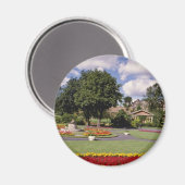 Aimant Jardins de la vallée Rouge, Harrogate, North Yorks (Recto/Verso)