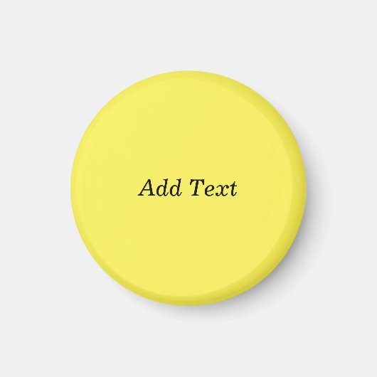 Aimant Jaune Créez votre propre ajouter du texte (Devant)