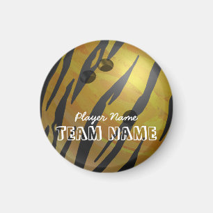 Aimant Jaune de Bowling Ball Tiger