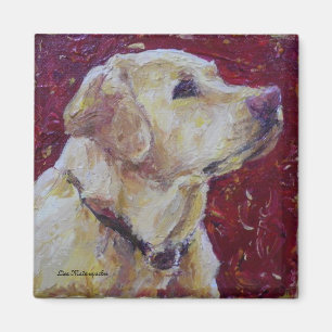 Aimant jaune de labrador retriever