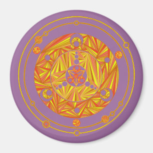 Aimant Jaune d'or de cercle frais de culture de Z