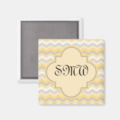 Aimant Jaune/Gris Chevron Zigzag (Recto/Verso)