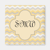 Aimant Jaune/Gris Chevron Zigzag (Devant)