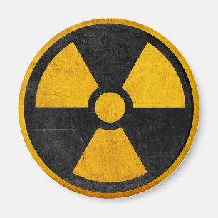 Aimant Jaune radioactif et noir de réacteur nucléaire