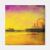 Aimant Jaune violet Père Noël Monica Pier (Devant)