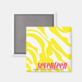 Aimant Jaune zèbre (Recto/Verso)