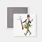 Aimant jaunty Scotsman avec fusil (Recto/Verso)
