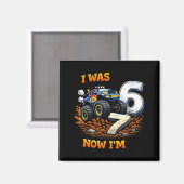 Aimant J'avais 6 ans j'ai 7 ans camion monstre anniversai (Recto/Verso)