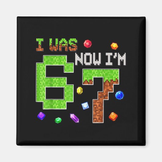 Aimant J'avais 6 ans maintenant j'ai 7 ans Six Sept 7e an (Devant)