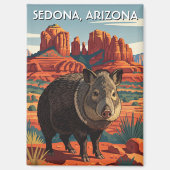 Aimant Javelina à Sedona Arizona Voyage Vertical (Recto)