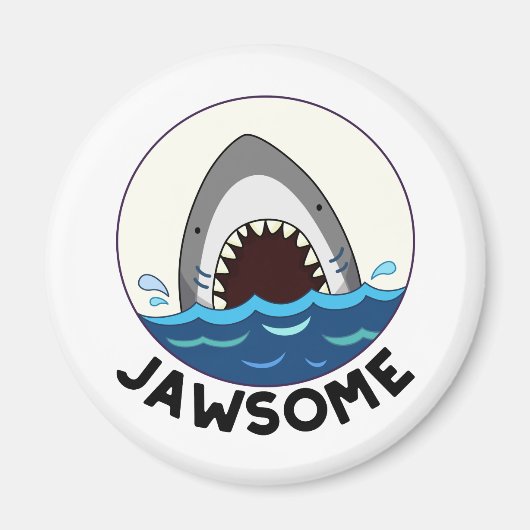 Aimant Jawsome Funny Shark Teeth Pun (Devant)