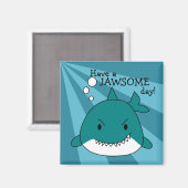 Aimant Jawsome journée requin de dessin animé (Recto/Verso)