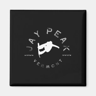 Aimant Jay Peak Vermont Graphic Vintage Snowboard T