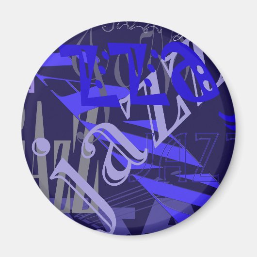 Aimant Jazz Blue sur Blue (Devant)