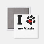Aimant J'Coeur Mes Vizsla (Recto/Verso)