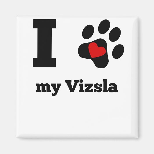 Aimant J'Coeur Mes Vizsla (Devant)