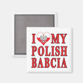 Aimant J'Coeur Mon Polonais Babcia (Recto/Verso)