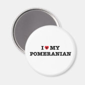 Aimant J'Coeur Mon Poméranien (Recto/Verso)