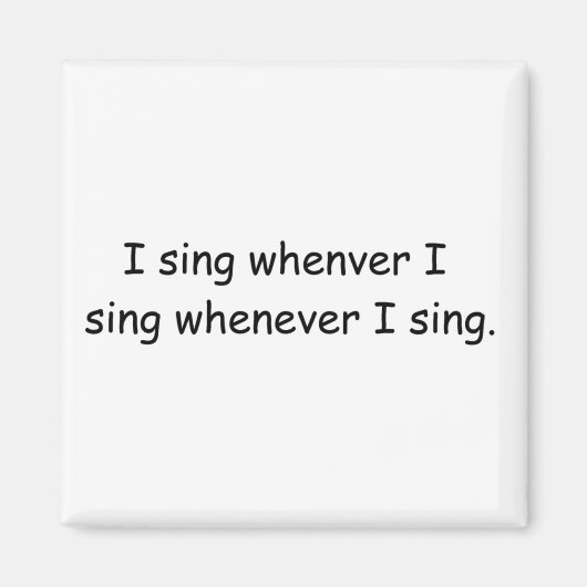 Aimant Je chante chaque fois que je chante de l'aimant (Devant)