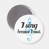 Aimant Je Chante Parce Que Je Dois Musique Cadeau (Recto/Verso)