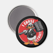 Aimant Je choisis la violence drôle canard (Recto/Verso)