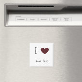 Aimant Je Coeur avec votre texte (In Situ (Lave-vaisselle))