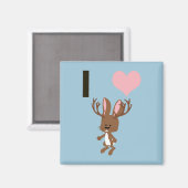 Aimant Je coeur Jackalope (Recto/Verso)