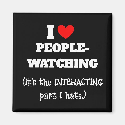 Aimant Je (coeur) Les gens regardent, interagissant parti (Devant)