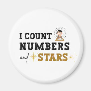 Aimant Je compte les nombres et les étoiles - Comptable