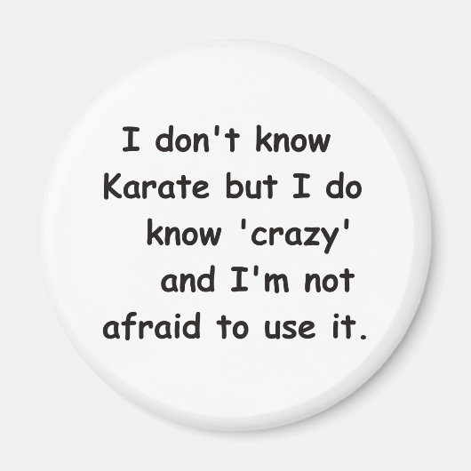 Aimant Je connais Crazy (Devant)